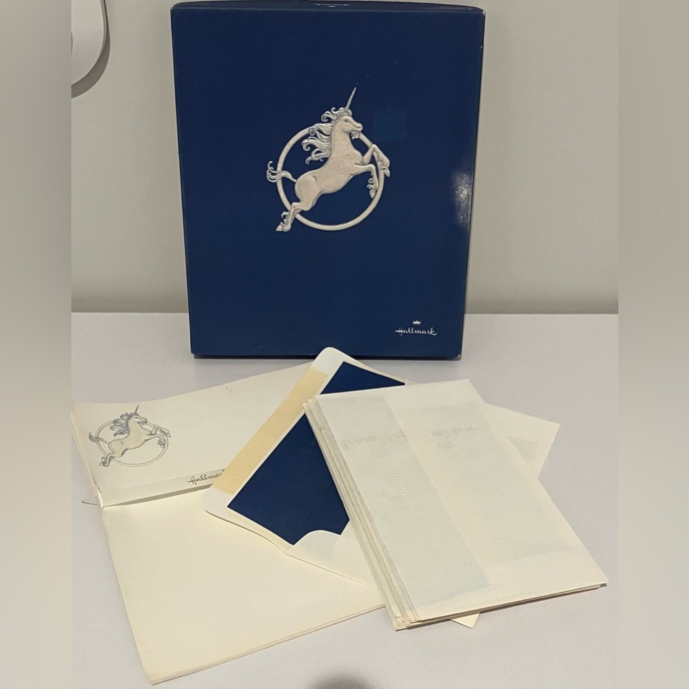 Hallmark Unicorn stationary *Vintage *